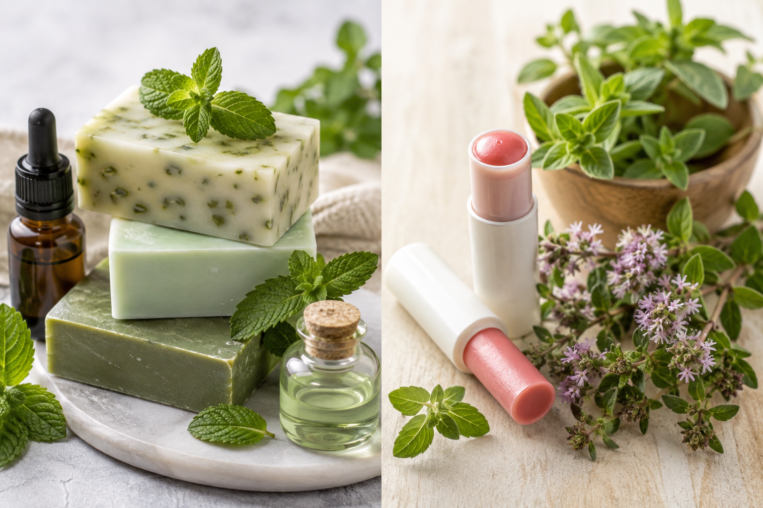 کاربرد اسانس نعنا و پونه در فرمولاسیون صابون و رژلب
