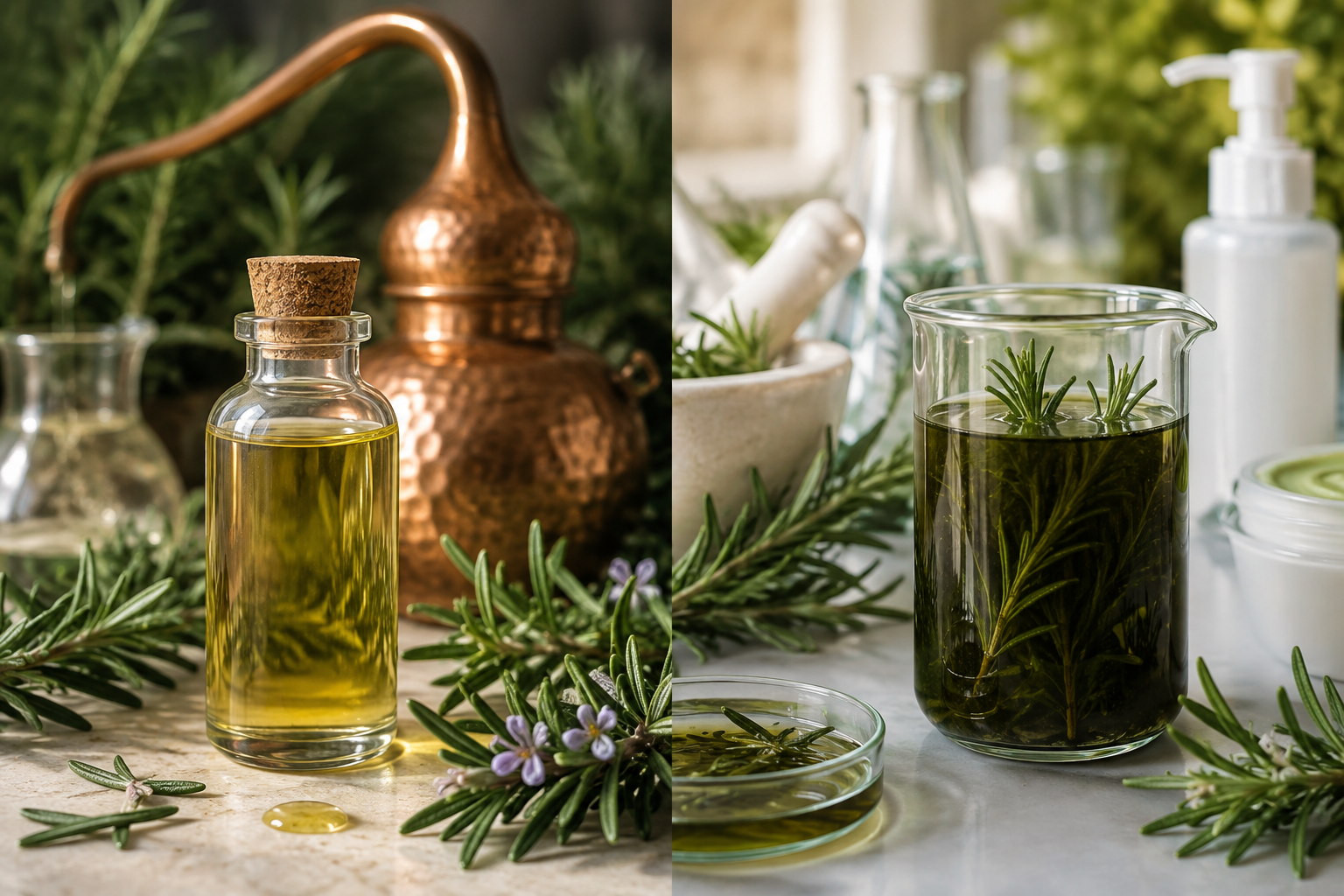 تفاوت‌ های مهم اسانس خالص رزماری و عصاره رزماری در صنایع مختلف